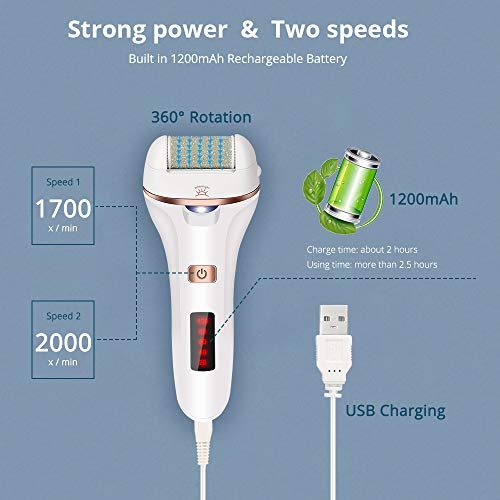 YBLNTEK Elektrische eeltverwijderaar, elektrisch, oplaadbaar, waterdicht, voetverzorging, eeltschaaf, eeltrasp met… - Image 6