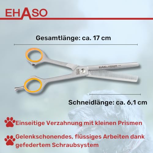 EHASO einseitige Modellierschere Rostfrei, 17cm mit 46er Zahnung