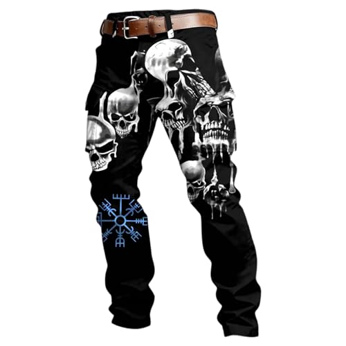 Pantalon cargo homme confortable résistant multi-poches à motif celtique