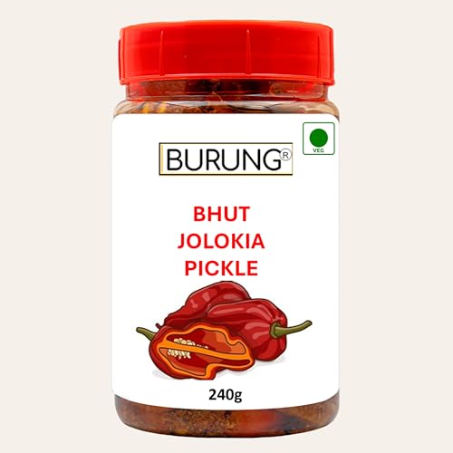 Image of Burung Bhut Jolokia Pickle, 240g, Pure Veg