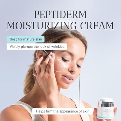 Sanitas Skincare PeptiDerm Moisturizing Cream + Hyaluronic Concentrate, Ceramides, Peptides, Hyaluronic Acid, Hydrating Serum and Age Defense Moisturizer