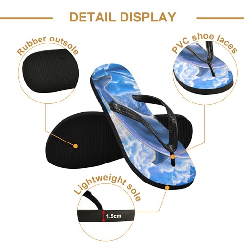 Burbuja Dolphin Flip Flops for Women Men, Soft Thong Sandals Rubber Slippers for Pool Beach Essentials3
