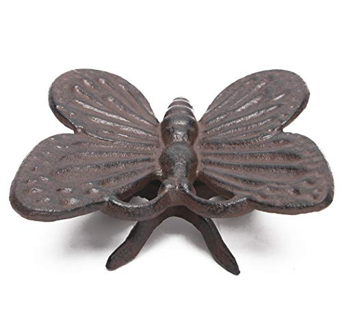 Brasstar Cast Iron Butterfly Statue Office Desk Decor Ornament Garden Art Spirit Animal Figurine Home Collectible Handmade Gifts Ptwq007 #TOP10