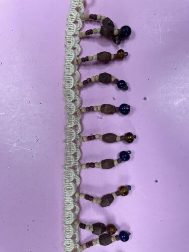 1.5 Inch Wide Beaded Trim, Sold per Yard #652 Fabric