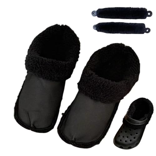 Crocs Replacement Insoles with Fluffy Fur Lining Winter Clogs with Short Plush Liners and Lace Covers