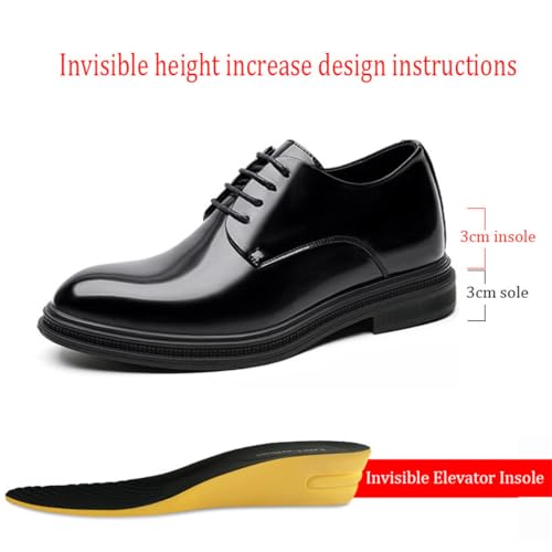 Mens Formal Elevator Shoes Leather Lace Dress Shoes Classic Fashoin Height Increase Wedding Party Oxford Shoes2
