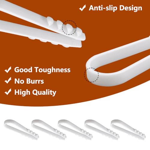 100 Stück Steckschlaufe Schlaufendübel,3-13 mm Dübel-Klemme für Rundkabel,Nicht-magnetisch Steckschlaufe Stecklaschen, Feuerfest und Flammhemmend, Glatte Oberfläche, Hochwertiges Nylon(weiß)