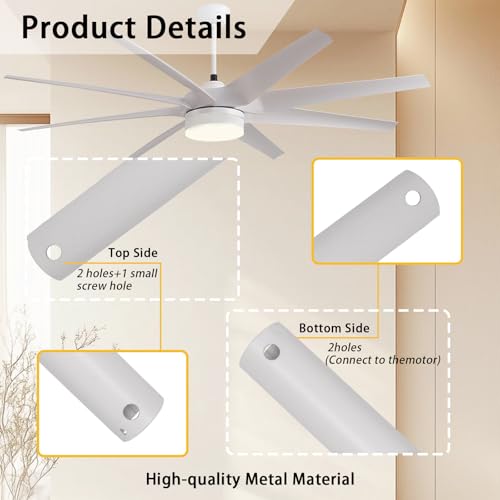 Image of 16 Inch Ceiling Fan Extension Rod, 1 Inch Outside Diameter Not Threaded Ceiling Fan Downrod for a Wide Range of Fans (White)