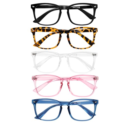 5 Pack Blue Light Blocking Reading Glasses