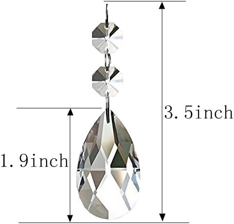 Aiskaer Clear Teardrop Crystal Chandelier ,"Angel Tears" Series,Pack of 16