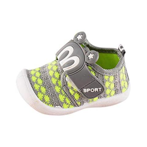 Green Toddler Squeaky Trainers with Rabbit Ears Cover