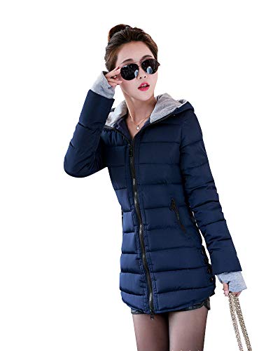 Warm Mantel Winterjacke Wintermantel Lange Daunenjacke Jacke Outwear Frauen Winter Warm Daunenmantel Solide Lässig Dicker Winter Slim Down Jacke Mantel Reißverschluss Jacke Steppjackearine,M Cover