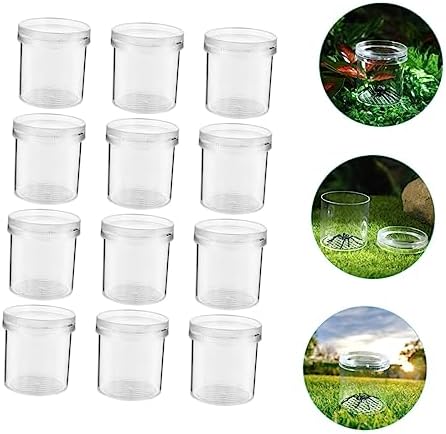 Abaodam 12Pcs Box Rearing Box Clear Container Science Nature Exploration Tools Cage Portable jar 3 41 SlF9mB7L. AC