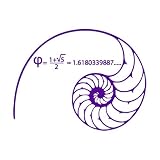 Decalcomanie da muro Scienza-Matematica Spirale di Fibonacci rapporto aureo 1.618... Adesivi matematica Arte del vinile Camera da letto Decorazione della parete dell'aula Grande - 57x73 cm