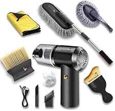 6 PCS-3in1 Car Vacuum Microfiber Car Duster Kit|Interior & Exterior Car Cleaning Brush Detailing Tool|Scratch & Lint Free,Pollen Removing|Extendable Long Stainless Steel Handle Duster.