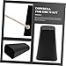 Yardwe Professional Drum Set Supplies Black Cowbell Rustic Design for Occasions
