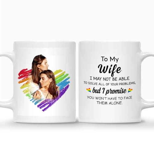 Taza de café gay personalizada con foto, regalo personalizado del orgullo LGBTQ para parejas, regalo gay para hombres, novio, marido, Navidad, San Valentín, aniversario, cumpleaños, regalo de pareja