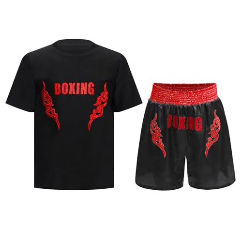 Short de kickboxing enfant et t-shirt pour entraînement aux arts martiaux