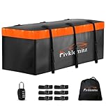 Hitch Mount Cargo Carrier Bag, 20 Cubic Feet 100% Waterproof Car Tray Luggage Bag (59" 24" 24") with 6 Reinforced Straps + 1 Combination Lock, Fits for All Vehicles with Steel Trailer Basket (Large)