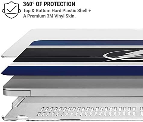 Skinit Case + Skin Compatible with MacBook Pro 13in M1 (2021) - Officially Licensed NHL Tampa Bay Lightning Alternate Jersey Design