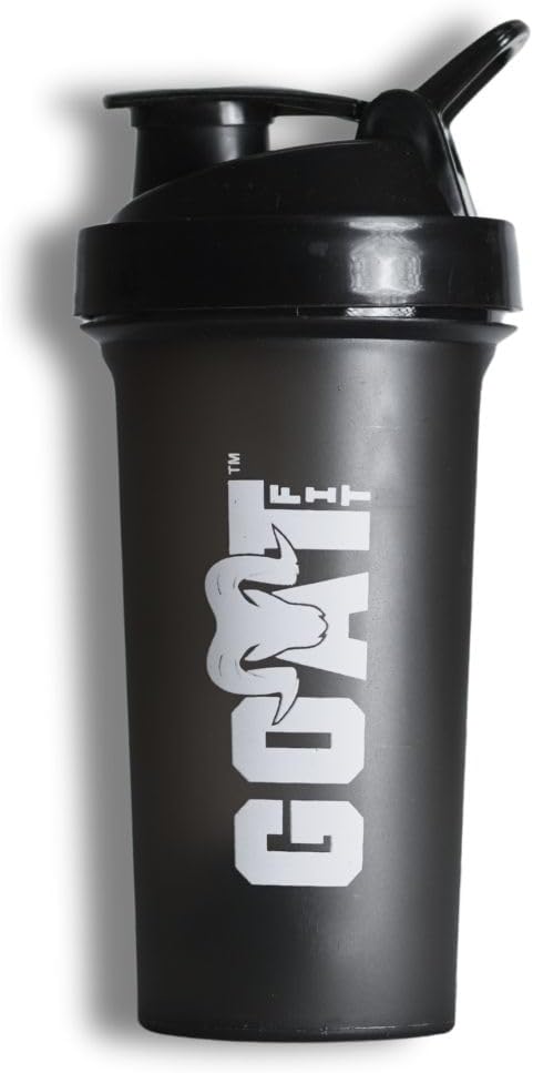 Shaker Pro 750 | 750ml Satin Matte Black Bottle with Blending Ball for Easy Mix of Protein, Preworkout, BCAA powders | BPA Free | Ideal for Men and Women in and out of the Gym (White Logo)