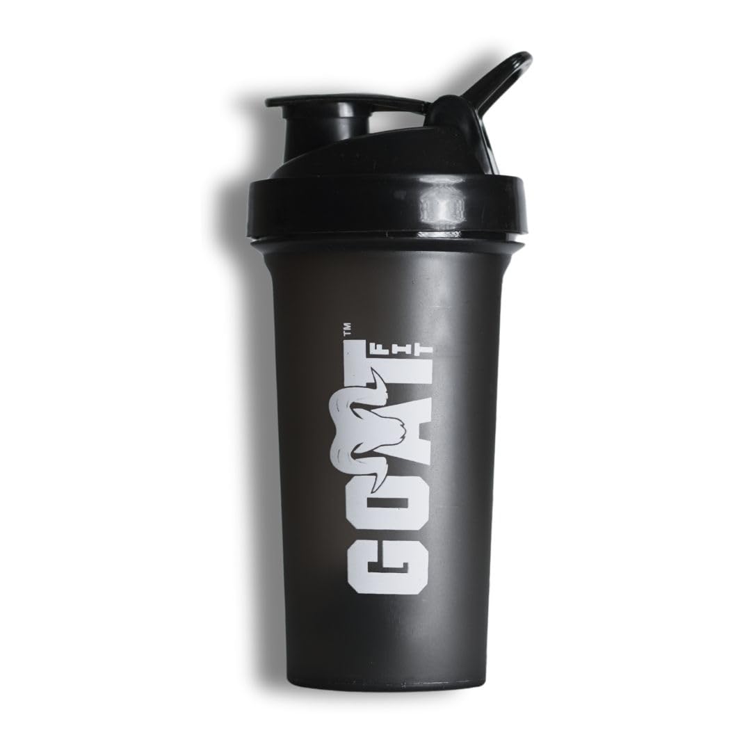 Shaker Pro 750 | 750ml Satin Matte Black Bottle with Blending Ball for Easy Mix of Protein, Preworkout, BCAA powders | BPA Free | Ideal for Men and Women in and out of the Gym (White Logo)