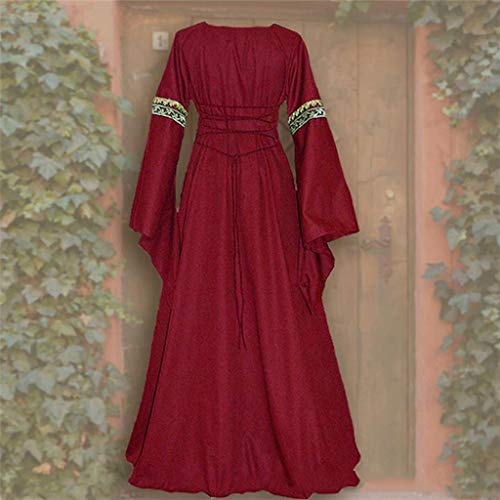 MAYOGO Vintage middeleeuwse renaissance gothic cosplay jurk vloerlange retro klederdracht keltisch kleding dames podiumkostuums performance kostuums lange mouwen grote maten S-5XL - Image 3