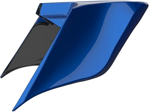 Miniatura 476 de Advanblack Barracuda - Cubiertas laterales estiradas plateadas (brillantes), paneles extendidos para Harley Touring Street Glide Road Glide Electra