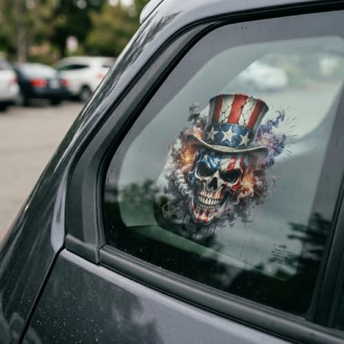 Image of 2-Piece USA 250th Anniversary Patriotic Car Decal | Vinyl bumper and window decal for trucks; 1776-2026 commemorative design