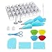 Sweieoni Kit Torte 38 Pezzi Kit Pasticceria Decorazioni Torte Kit Kit di Bocchette Cupcake Accessori per Dolci Set di beccucci da Pasticceria con Borsa in Silicone, Spazzola per la Pulizia