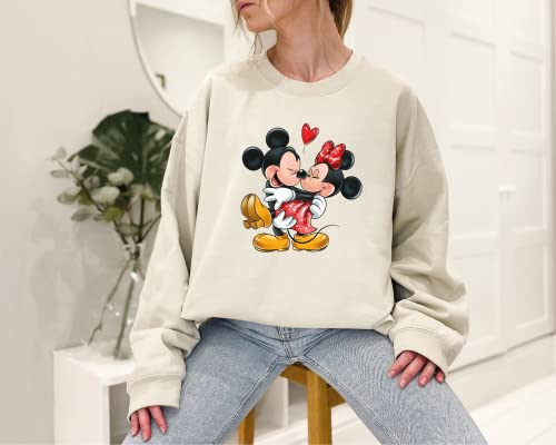 Disney Vacation Sweater, Disney Couple Sweatshirt, Disney Mickey And Minnie Sweater, Lovely Sweatshirt, Disney Valentines Sweatshirts For Women #TOP4