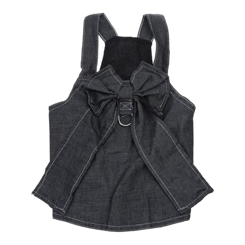 AMISENK Dogs Harness Dress Small Dog Denims Dresses Photoshoots Clothes Puppies Outfit Pullover...