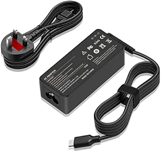 65W 45W Type C Laptop Charger Fit for Dell Latitude 7410 7310 7420 5420 9510 7210 7320 9410 5410 5520 5320 2-in-1,Chromebook 3100 5190 3400 3380 2-in-1 P28T USB C Laptop Power Supply Adapter Cord UK