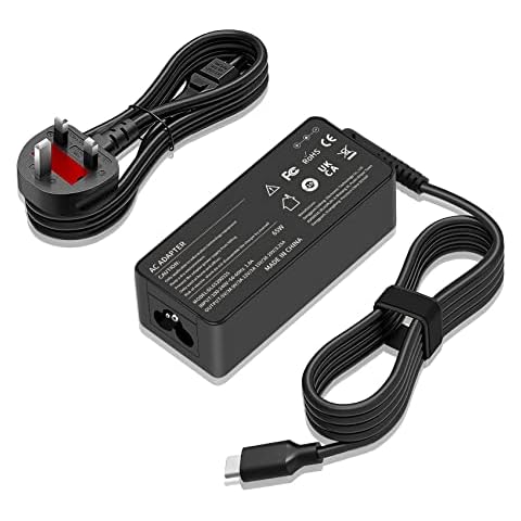 65W 45W USB-C Laptop Charger Fit for HP Spectre X360,EliteBook 1020 1030 1040 745 830 840 G2 G5 G4 G6 G7 MacBook Air/Pro Lenovo C340 C630 Acer Chromebook Aspire ASUS C523NA and others Type C Device Cover