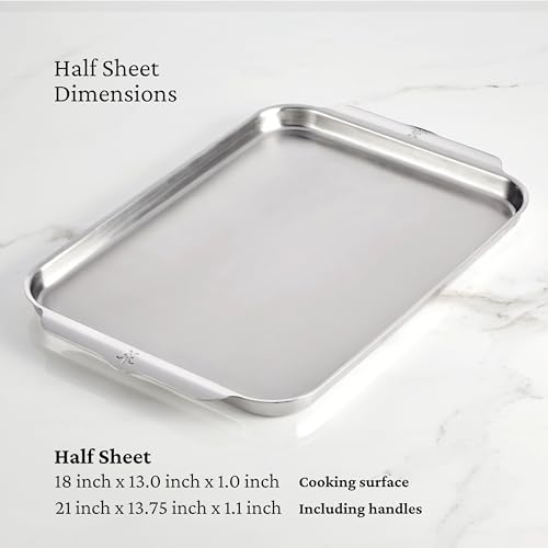 Image of Hestan - OvenBond Collection - 13 inch x 18 inch Tri-Ply Clad Stainless Steel Half Sheet Pan