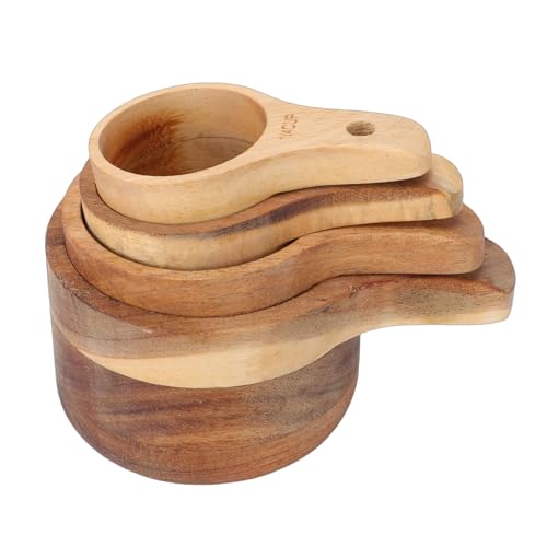 Ensemble de tasses à mesurer en bois pour ingrédients secs et thé - 5