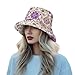 miaozhen Fashion Hot Pink Purple Paisley Fuzzy Furry Bucket hat Faux Fur Winter Hats Fisher for Hiking Hiking gorros de invierno para Hombres