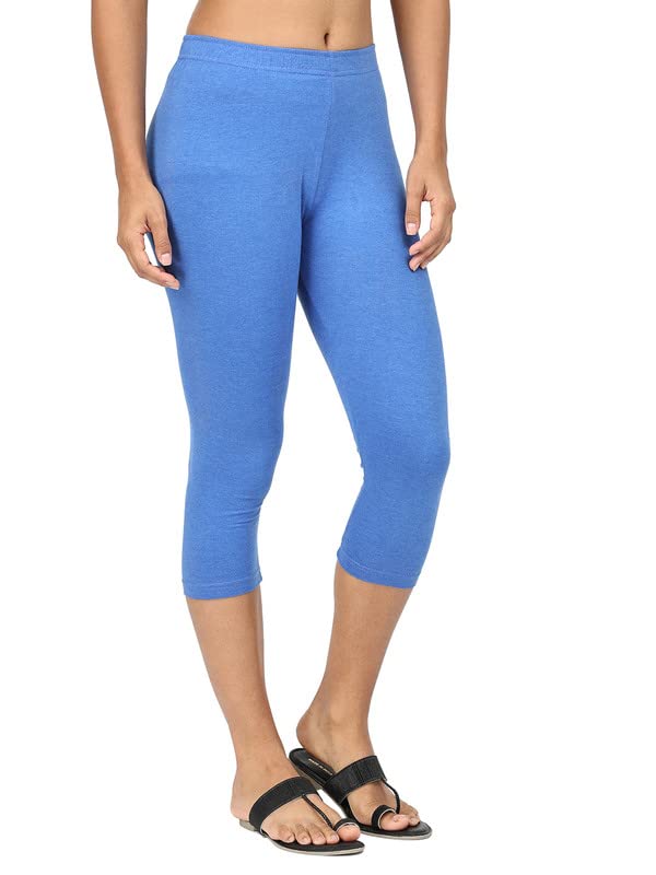 Image of Robinbosky Premium Stretchable Cotton Capri Legging for Women | Suitable for Formal wear & Casual wear | High-End Elastic Makes. The Leggings Squat Proof and Durable for Travel, Yoga, & Workout.