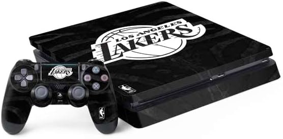 Skinit Decal Gaming Skin Compatible with PS4 Slim Bundle - Officially Licensed NBA Los Angeles Lakers Canvas Design