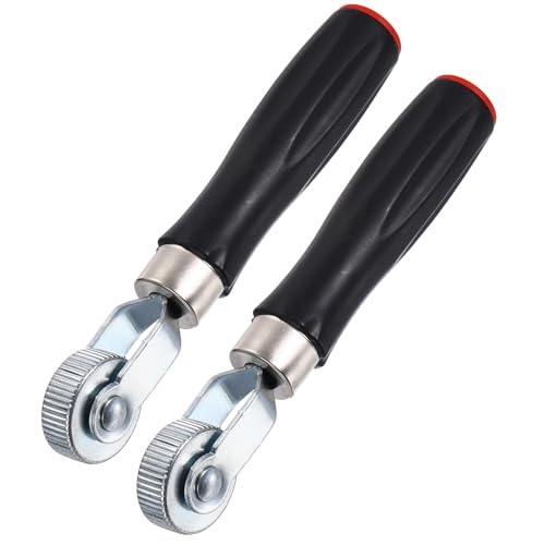 HARFINGTON 2 PCS Car Seam Roller 0.47 Inch Len Car Audio Sound Deadening Roller Sound Deadener Wheel Roller with PP Handle for Auto Noise Heat Insulation Mat Wallpaper Application
