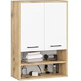 Polyvalence des options de rangement : Avec ses deux étagères intérieures, ce meuble mural salle de bain offre une solution sur-mesure pour organiser vos produits de toilette. Concevez votre espace selon vos besoins, que ce soit pour ranger vos cosmétiques, vos produits d'hygiène ou détergents, tout en gardant chaque élément à portée de main dans un environnement ordonné.