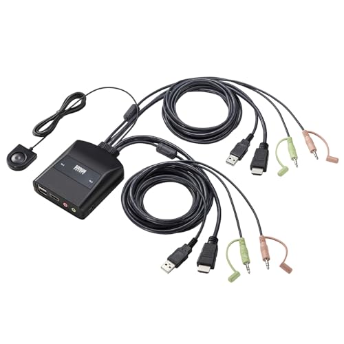 Amazon.co.jp: サンワサプライ HDMI KVM 切替器 2台用 4K@60Hz 手元