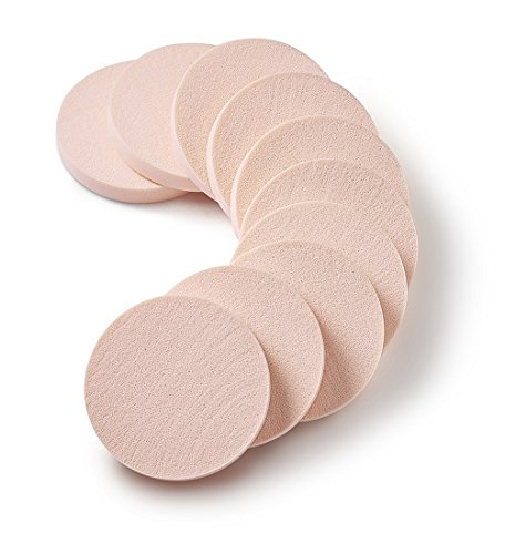 KOOBA 20 pcs Makeup Powder Sponges Round and Square Latex Free Disposable Beauty Blender Foam Cosmetic Applicator Facial Puffs for Flawless Foundation, Sensitive and All Skin Types