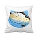 Swimng Kissenbezug mit Motiv "Antarctic Pinguin", naturbelassenes Bild, quadratischer Bezug