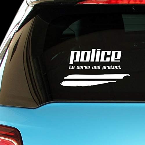 Adhesivo de pared para computadora portátil de policía para servir y proteger a policías policiales