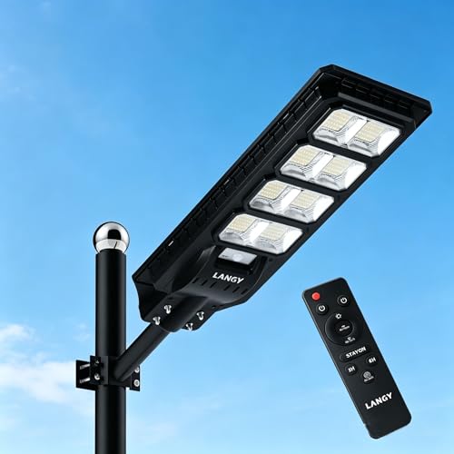 LANGY Solar Street Lights Outdoor, 360 PCS LED...