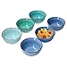 MamboCat Blue Baita Snack-Schälchen Set 6-TLG I Dip-Schälchen Ø 12cm I kleine Bowl 200ml I Steingut-Set in 6 verschiedenen Blau-Tönen I Dessert-Schüssel I Dipp-Schalen spülmaschinengeeignet