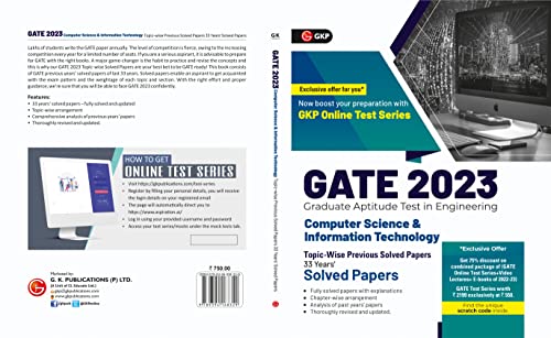Image of GATE 2023 Computer Science and Information Technology - 33 Years Topic wise Previous Solved Papers