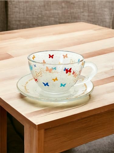 Borboleta Xicara Café Vidro 60ml