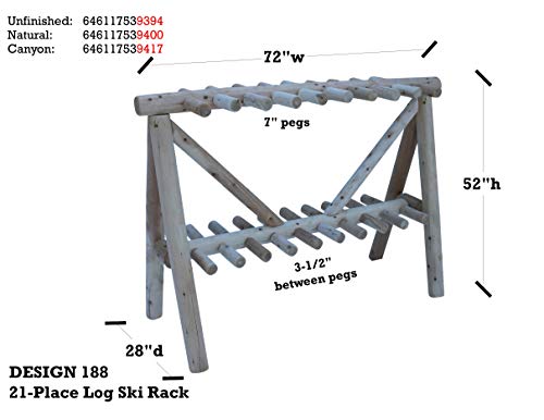 21 Place Ski Rack Natural #TOP2